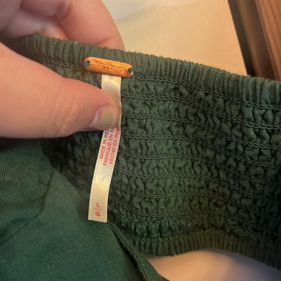 Free People Cross Of Sunlight Mini Dress Green Large - Picture 2 of 5